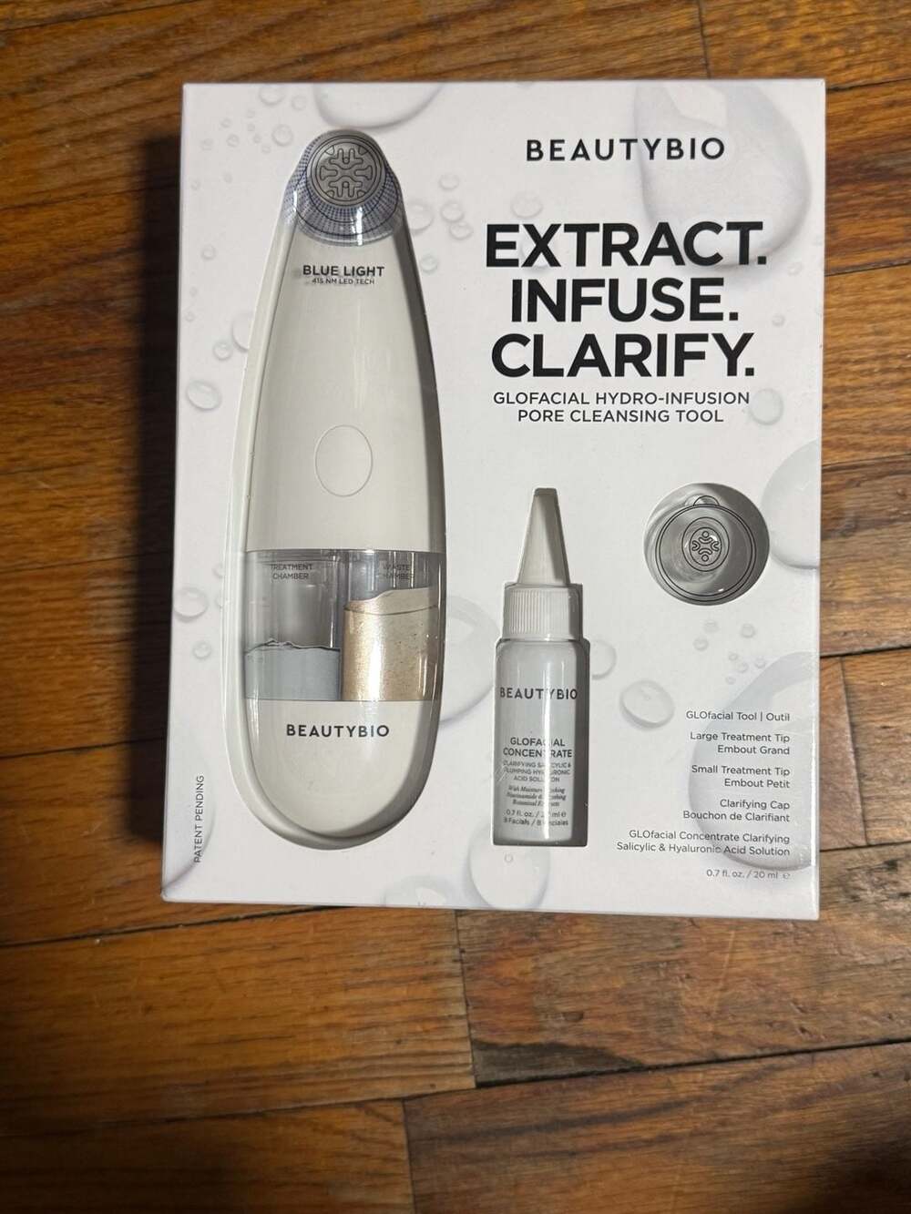 BeautyBio GLOfacial Hydro-Infusion Pore Cleansing Tool with Blue LED